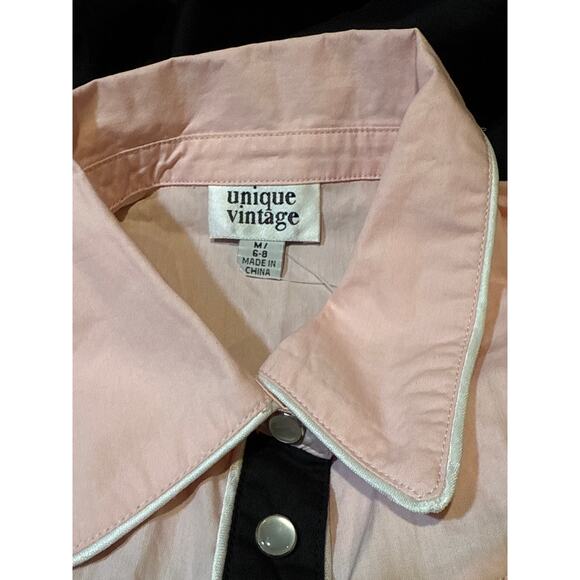 Unique Vintage 1950’s Black and Pink Rodeo Ready Romper M 6 8 NWOT - Picture 6 of 6